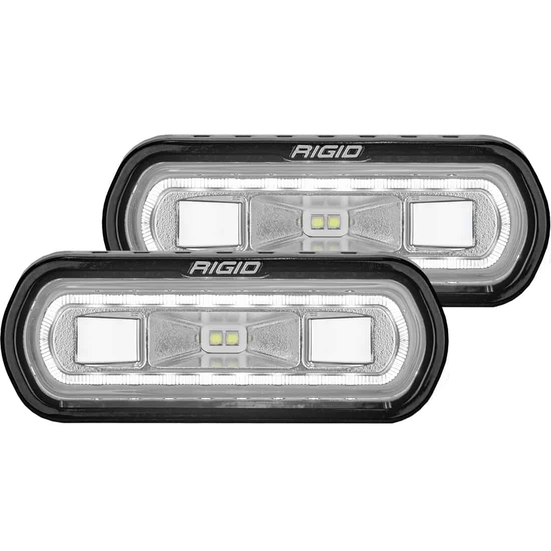 SR-L Series Off-Road Spreader Pod 3 Wire Surface Mount with White Halo Pair RIGID Lighting 53120