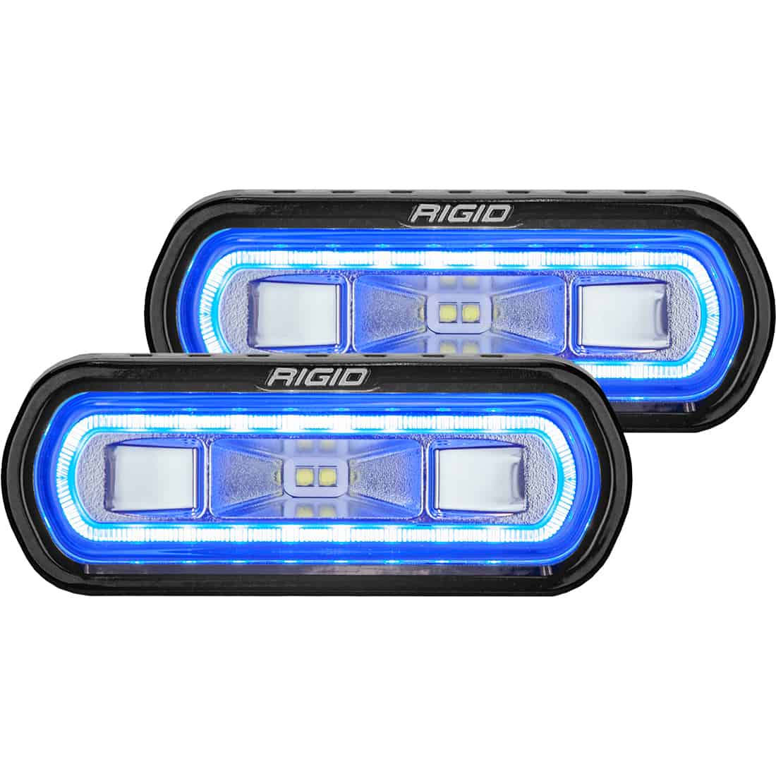 SR-L Series Off-Road Spreader Pod 3 Wire Surface Mount with Blue Halo Pair RIGID Lighting 53121