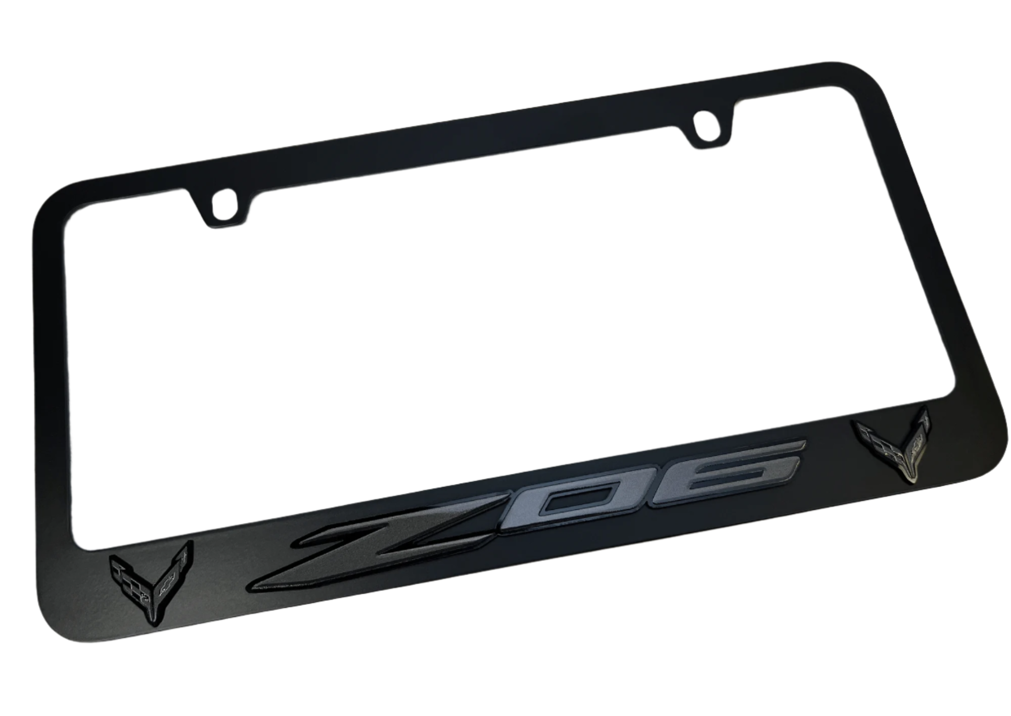 Corvette C8 Z06 Midnight Black License Plate Frame by Eurosport Daytona