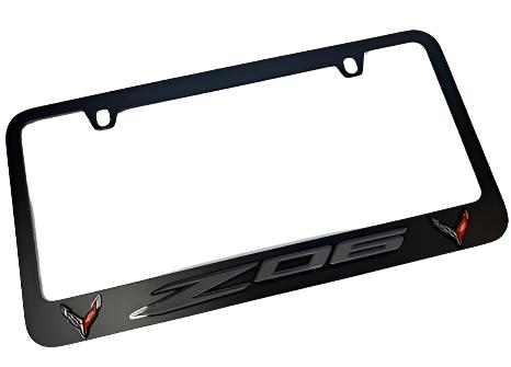 C8 Corvette Z06 Black License Plate Frame by Eurosport Daytona