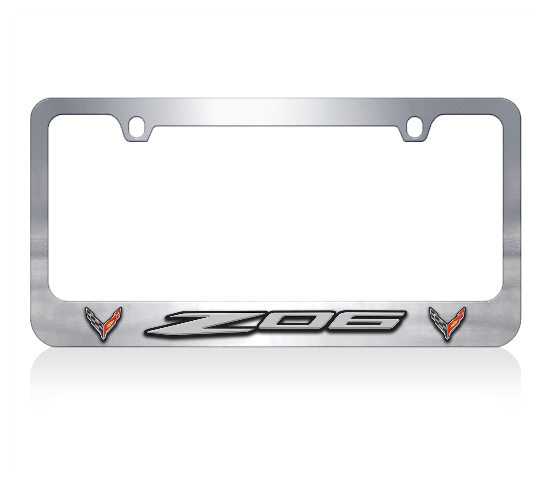 Corvette C8 Z06 Chrome License Plate Frame by Eurosport Daytona