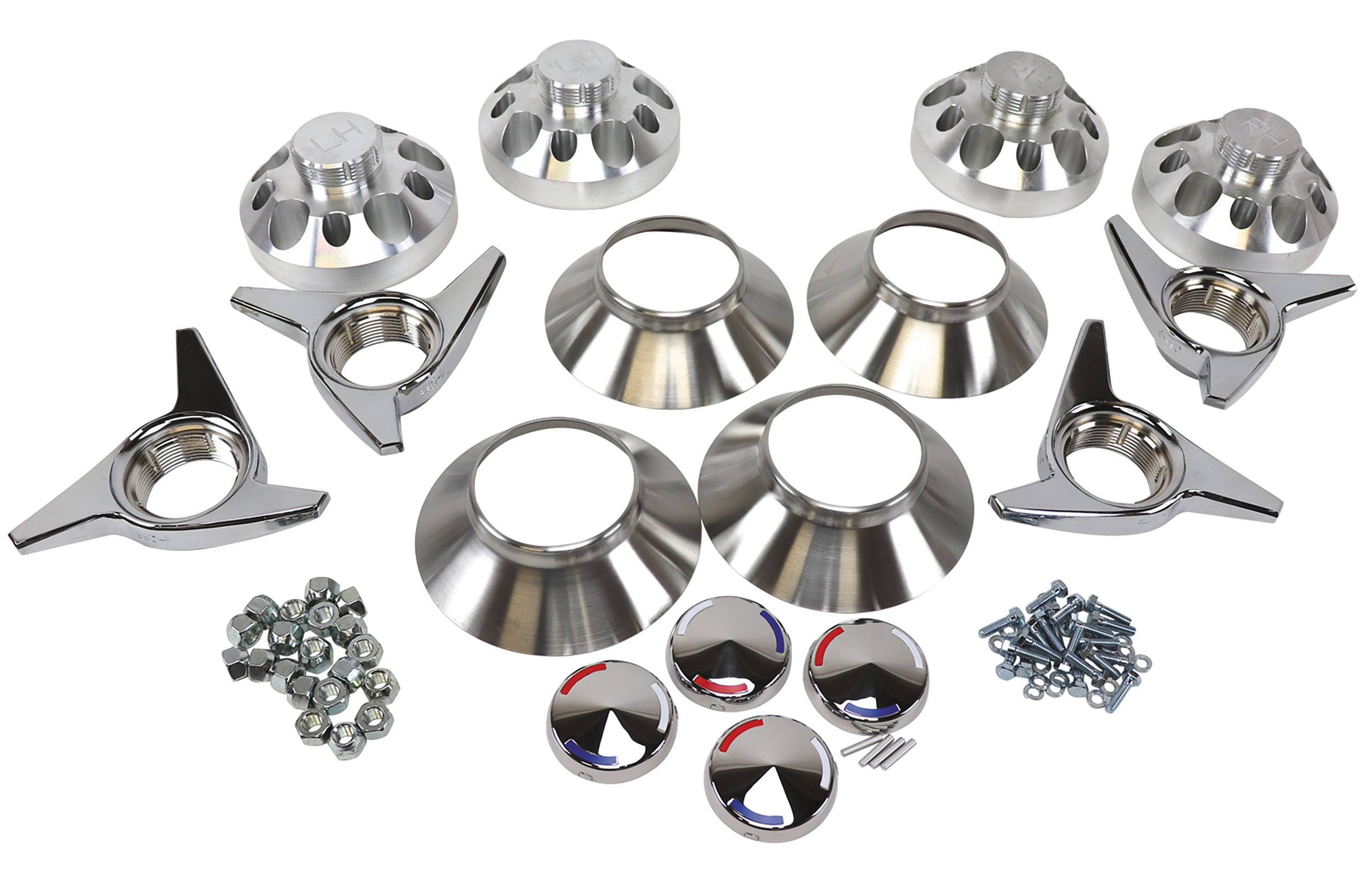 1966 C2 Corvette Direct-Bolt Knock-Off Hardware Car Set: W/Lug Nuts ...