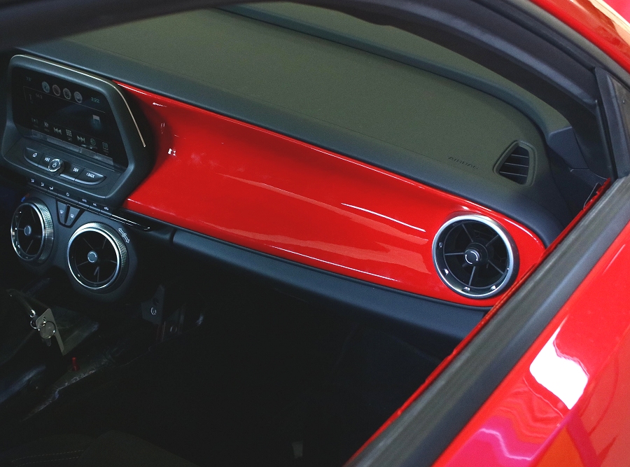 2016-2020 Camaro Painted Passenger Dash Overlay.