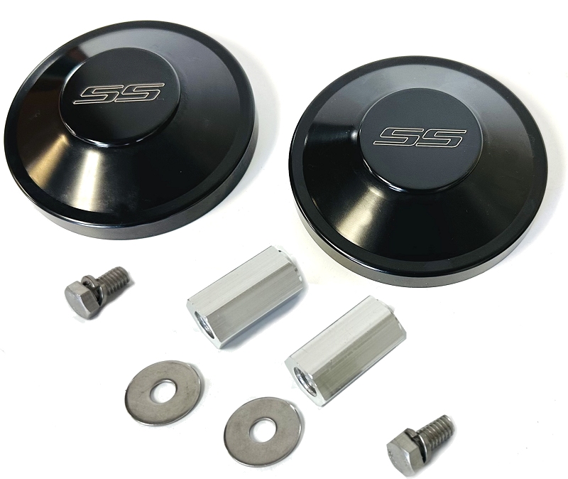 2016-2023 Camaro Billet Strut Covers With SS Logo
