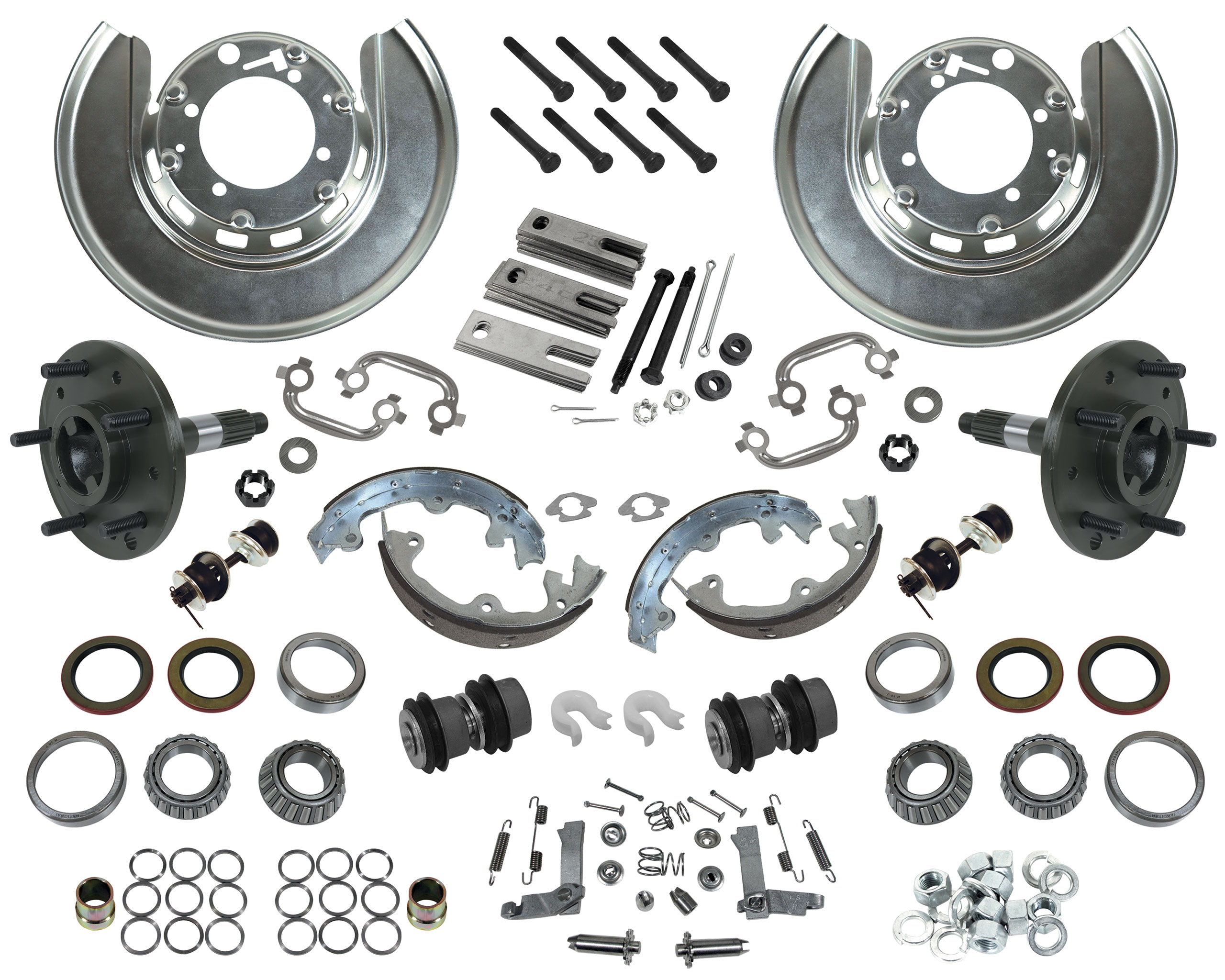 1965-1974 C3 Corvette Trailing Arm & Parking Brake Rebuild Kit - W/New Spindles