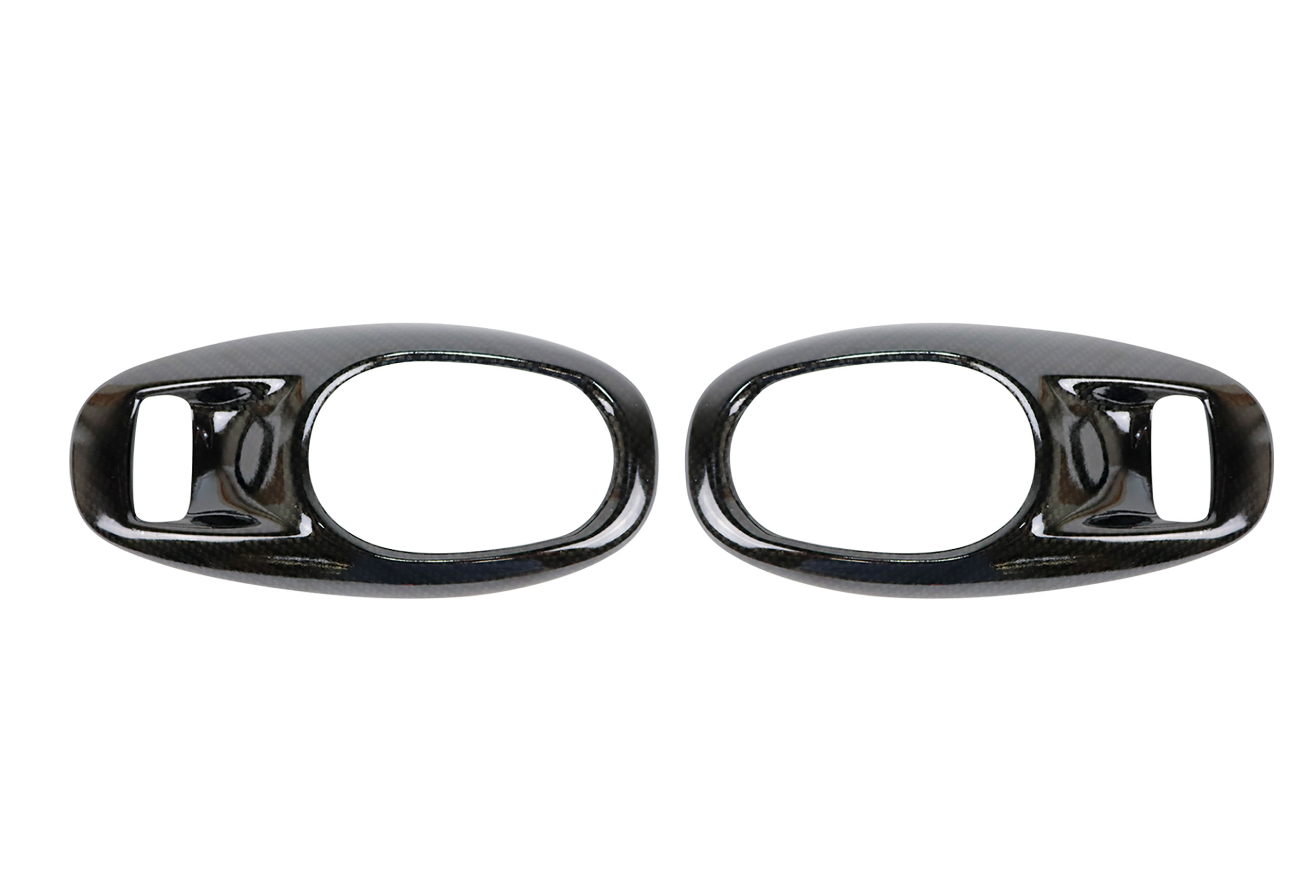 1997-2004 C5 Corvette Hydro Carbon Inside Door Handle Bezel Set - Gloss Finish