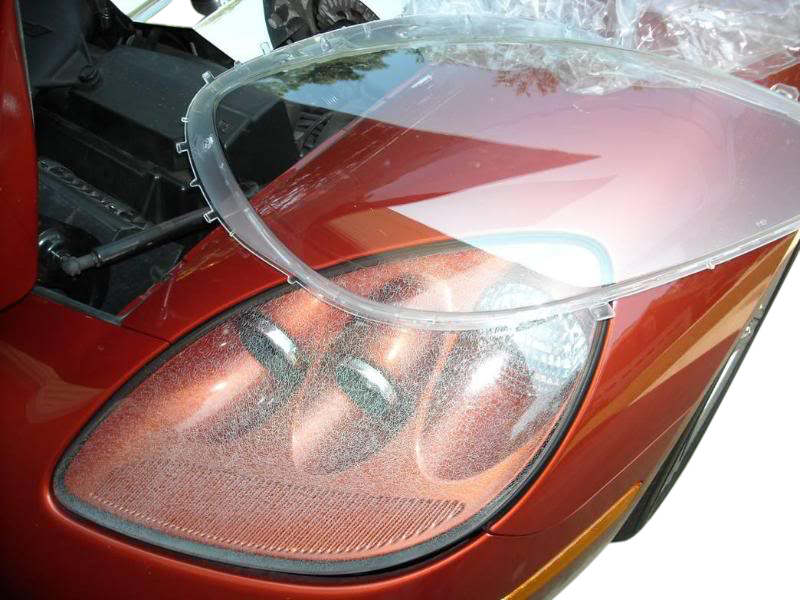 2005-2013 C6 Corvette Headlight Lens Replacement LH/RH - Lenses/Sealant/Md Smoke Lamin-X