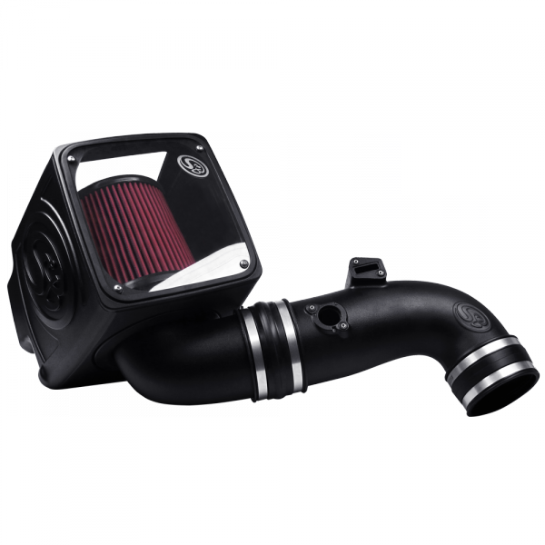 Cold Air Intake For 11-16 Chevrolet Silverado GMC Sierra V8-6.6L LML Duramax Cotton Cleanable Red S&B Filters 75-5075-1