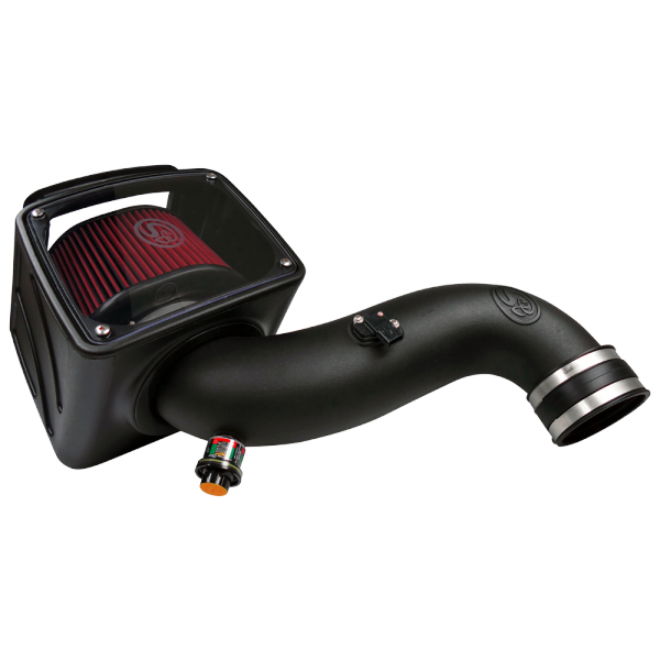 Cold Air Intake For 07-10 Chevrolet Silverado GMC Sierra V8-6.6L LMM Duramax Cotton Cleanable Red S&B Filters 75-5091