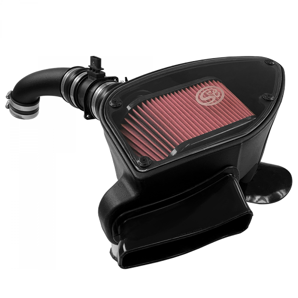 Cold Air Intake For 10-14 VW 2.0L TDI , 2015 VW Jetta 2.0L TDI Cotton Cleanable Red S&B Filters 75-5099