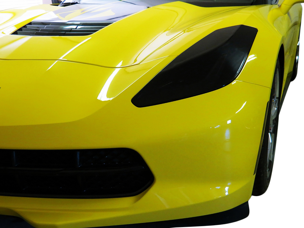 2014-2019 C7 Corvette Lamin-X Headlight Protection Overlays - Dark Smoked