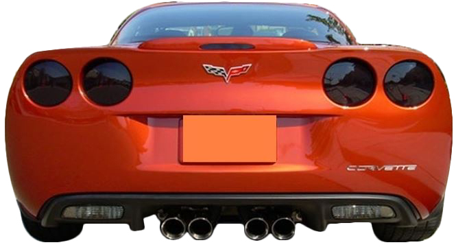 2005-2013 C6 Corvette Lamin-X 5-Piece Tail Light Blackout Kit Medium Smoked