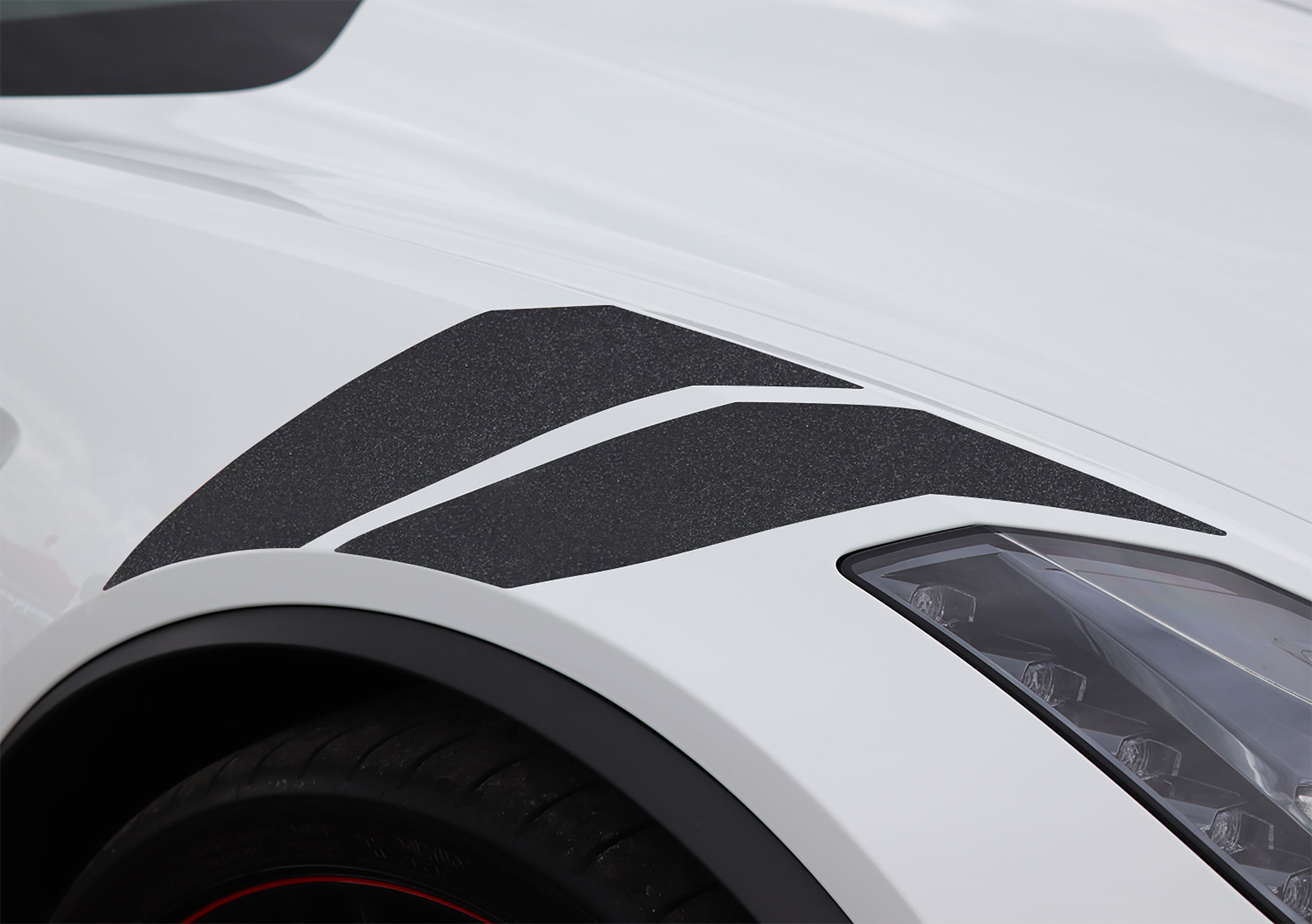 2014-2019 C7 Corvette GS Style Fender Accent Stripes - Gloss Carbon Flash Met - Passenger Side Only