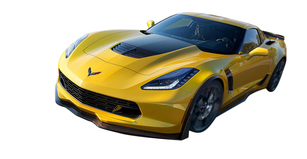 2014-2019 C7 Corvette Stinger Style Stripe - Supercharged Text Cutout Stripe - Gloss Black