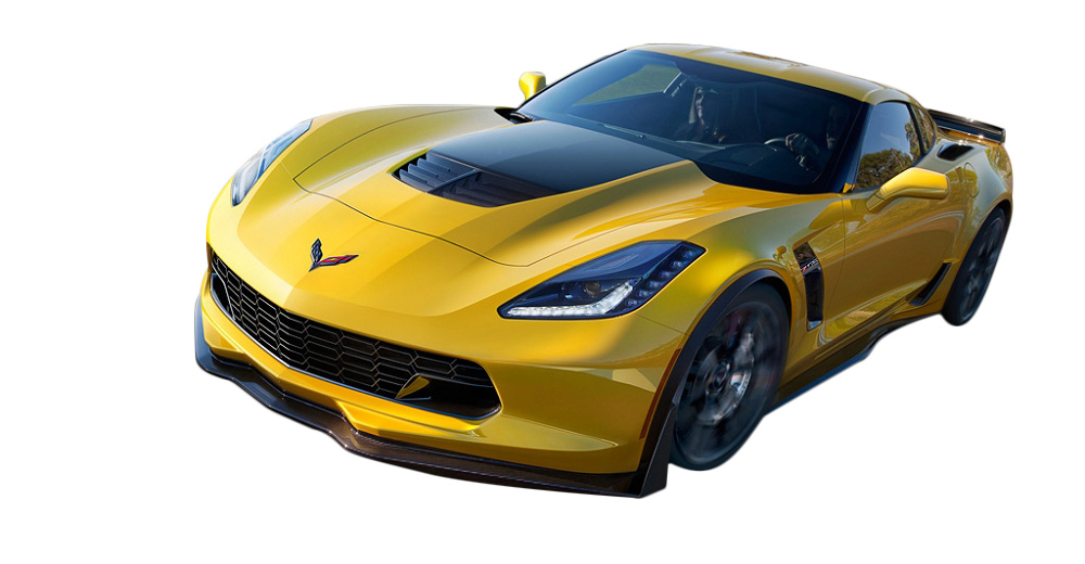 2014-2019 C7 Corvette Stinger Style Stripe W/Supercharged Cutout - Gloss Metallic Pearl Black