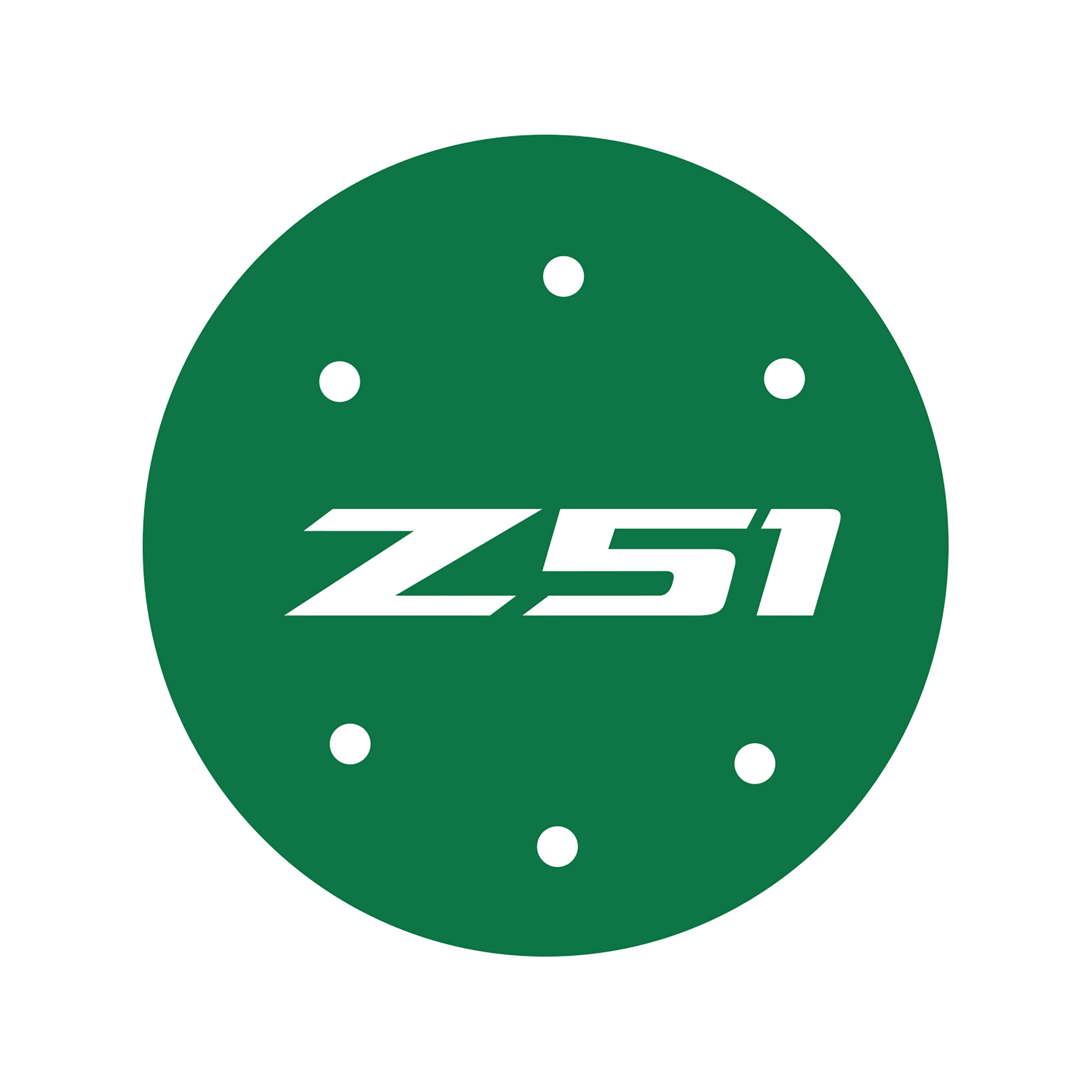 2014-2019 C7 Corvette Vinyl Gas Door Overlay - Gloss Green W/ Z51 Logo
