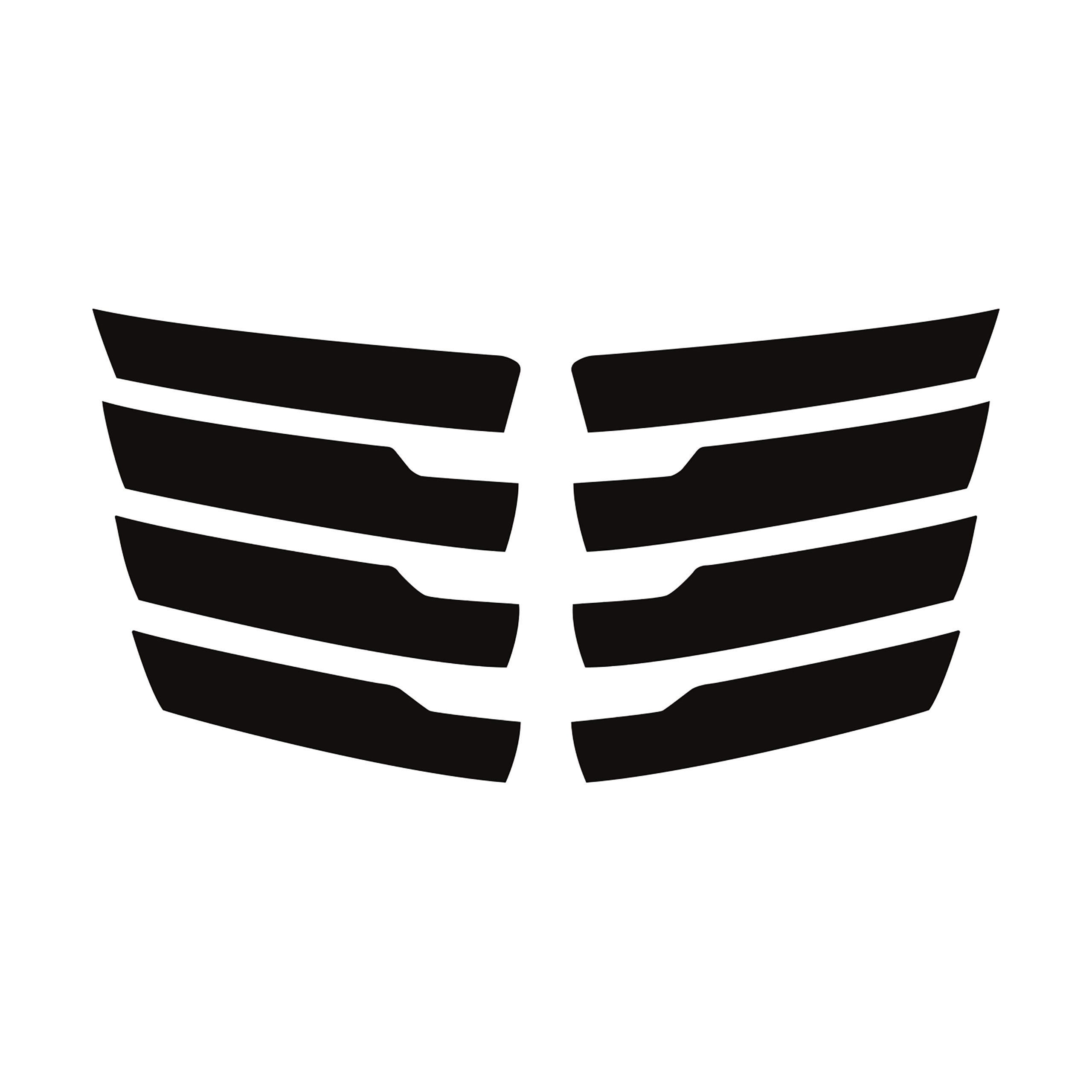 2014-2019 C7 Corvette Hood Vent Blade Overlay Decals Matte Black Z06