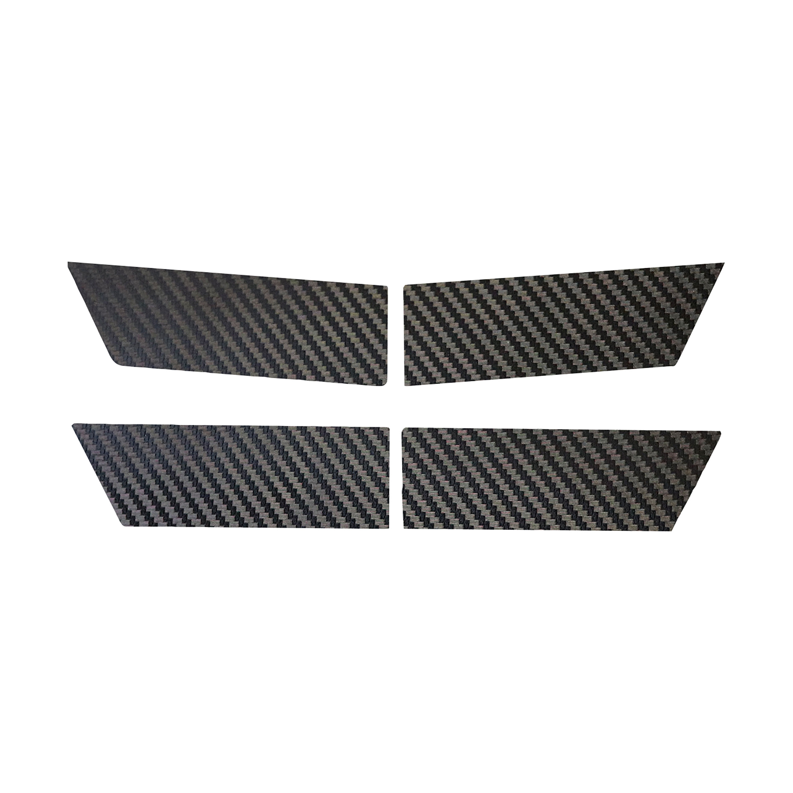 1984-1996 C4 Corvette Colored Crossed Flag Emblem Overlay Front & Rear Black Carbon Fiber