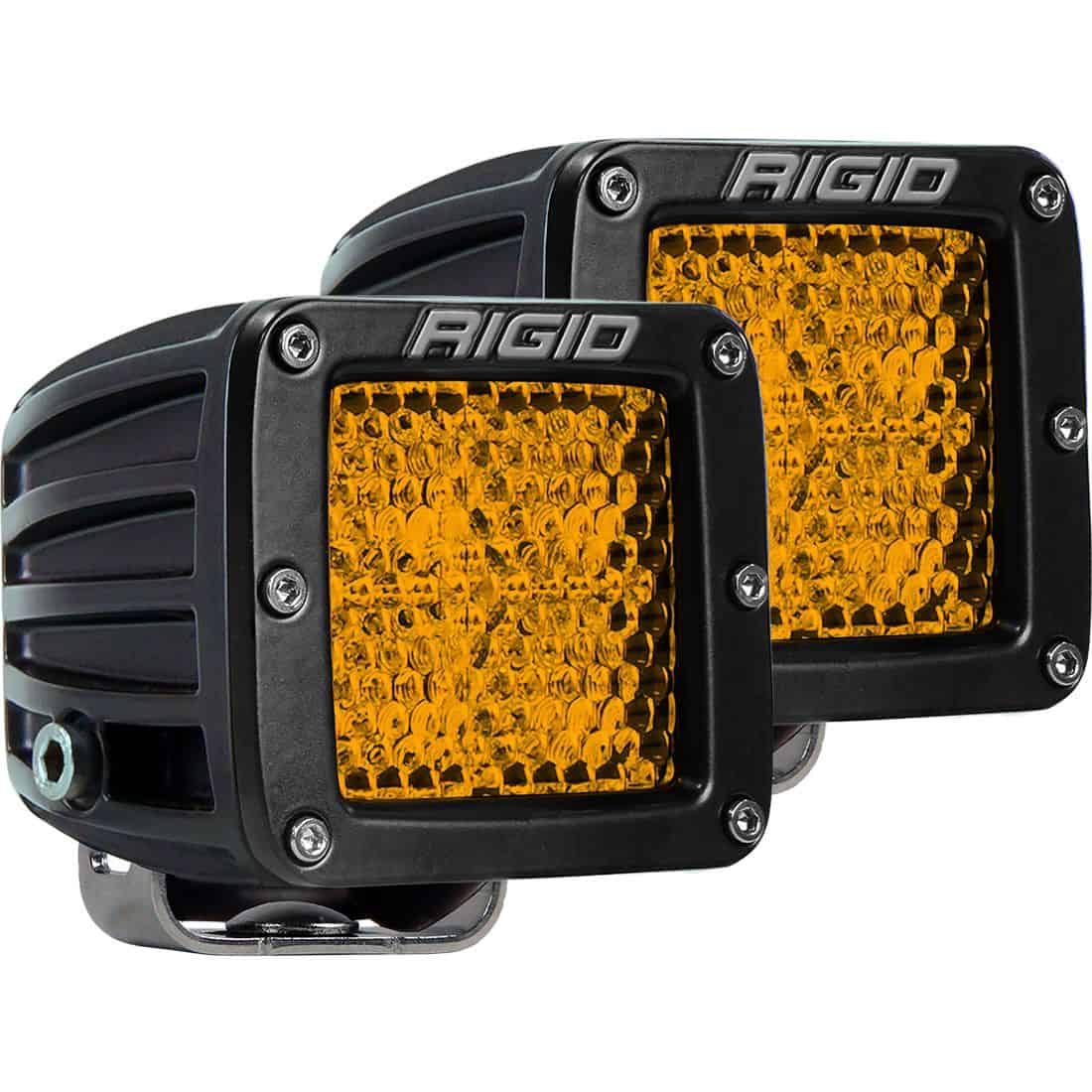 Diffused Rear Facing High/Low Surface Mount Amber Pair D-Series Pro RIGID Lighting 90151