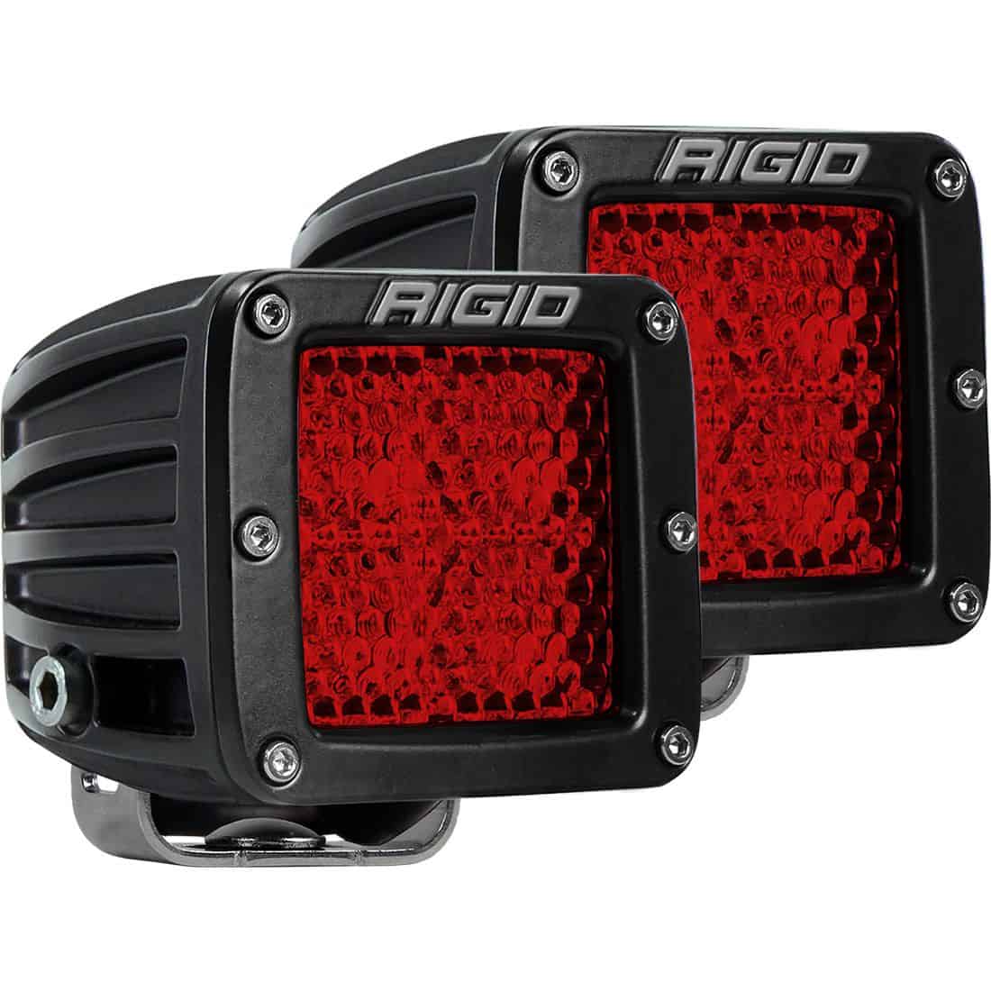 Diffused Rear Facing High/Low Surface Mount Red Pair D-Series Pro RIGID Lighting 90153