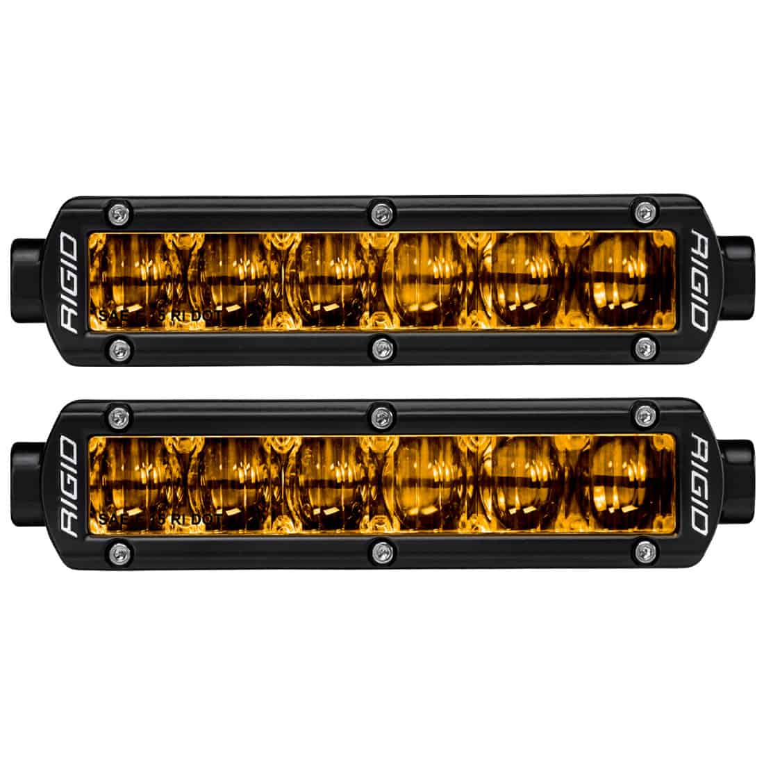 SAE J583 Compliant Selective Yellow Fog Light Pair Sr-Series Pro 6 Inch Street Legal Surface Mount RIGID Lighting 906704