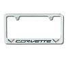 C7 Corvette License Plate Frame With CORVETTE and Flags Logos