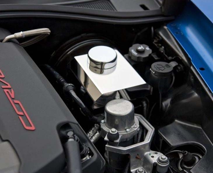2014-2019 Automatic Corvette Z06/Z51/C7/ZR1 Stingray - Master Cylinder Cover | Polished Stainless Steel