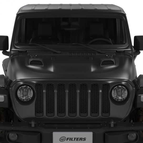 Jeep Air Hood Scoops for 18-20 Wrangler JL Rubicon 2.0L, 3.6L, 2020 Jeep Gladiator 3.6L Scoops Only Kit S&B Filters AS-1015