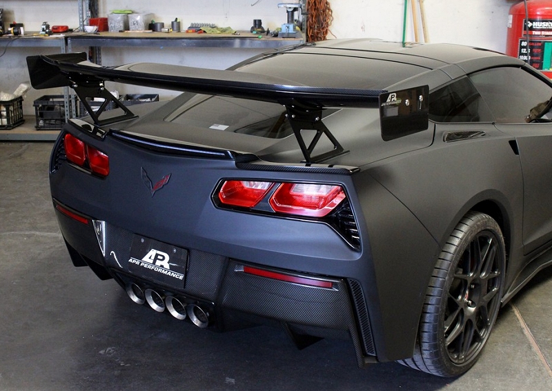 C7 Corvette Stingray GTC-500 Adjustable Wing with Spoiler Delete