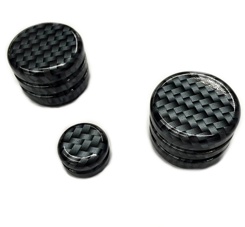 C6 Corvette Carbon Fiber Dash Radio Knobs