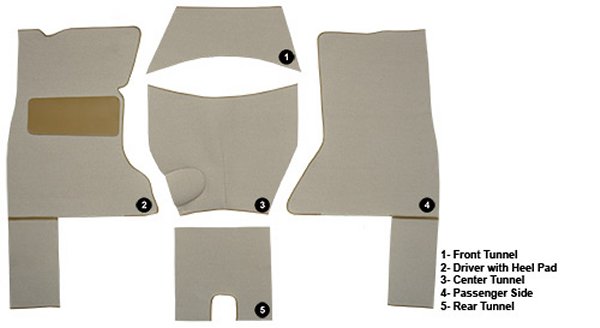 CC1 1954 Corvette Complete Carpet Set Black Foam Loop CC1 1954 Corvette Complete Carpet Set Black Foam Loop