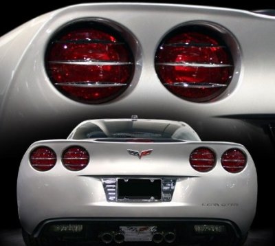 C6 Corvette Billet Tail Light Covers Set