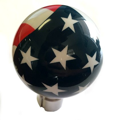 C6 Corvette Billiard Style Shift Knob Custom AirBrushed American Pride Flag Design