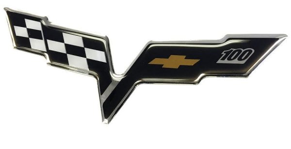 C6 Corvette Centennial Flag Airbridge Emblem