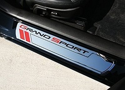 C6 Corvette Grand Sport Door Sill Plates  Chrome Billet