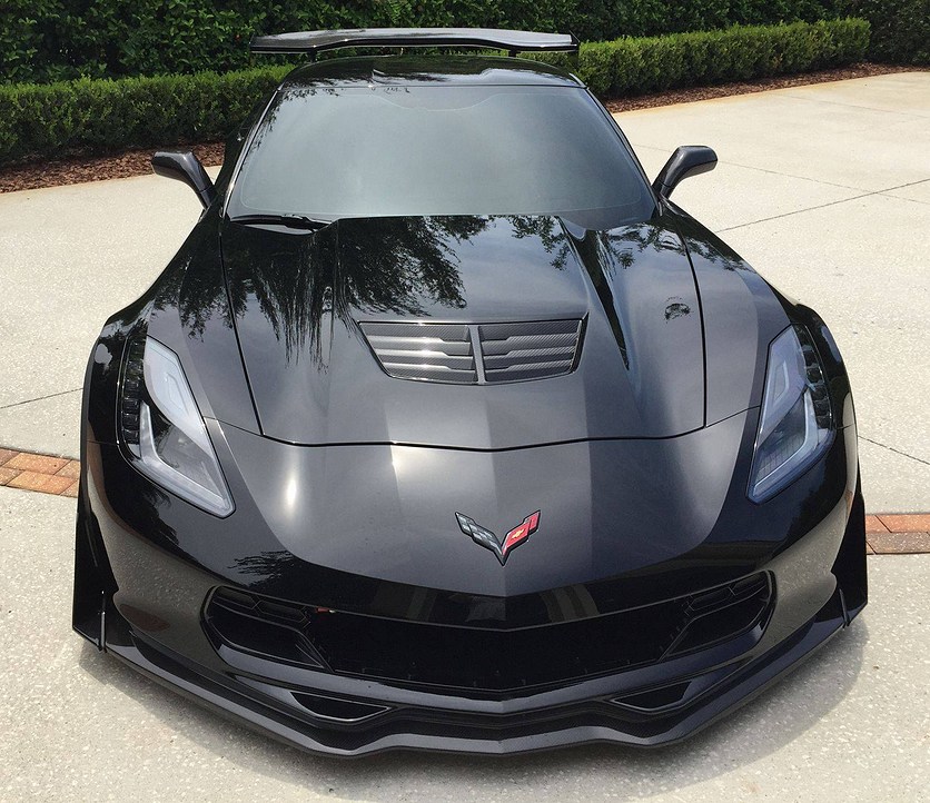 APR Performance Z06 Track Pack Front Splitter front view