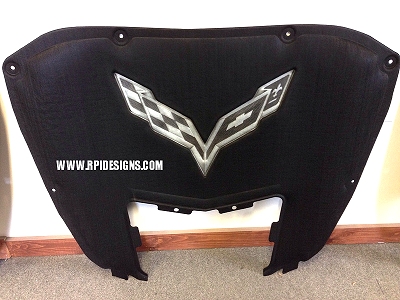 C7 Corvette Custom Airbrushed Hood Liner Premium Design Single Color