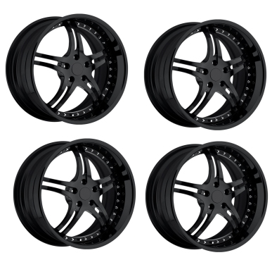 C7 Corvette Stingray 946 EXT Black Custom Wheels Set