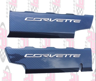 C7 Corvette Stingray Hydro Carbon Fiber Fuel Rail Engine Covers