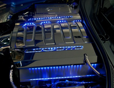 C7 Corvette Stingray Illuminated Fuel Rail Covers with LEDs