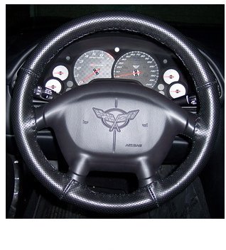 One Size Fits All Steering Wheel Cover with Corvette C7 Logo