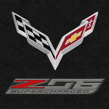 C7 Corvette Z06 Lloyd Cargo Embroidered Trunk Mat - Convertible Double Logo