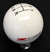 C7 Z06 Corvette White Shift Knob With Black Shift Pattern / Z06 Logo