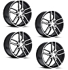 C7 Corvette Stingray Z51 Black Machine Face Wheels