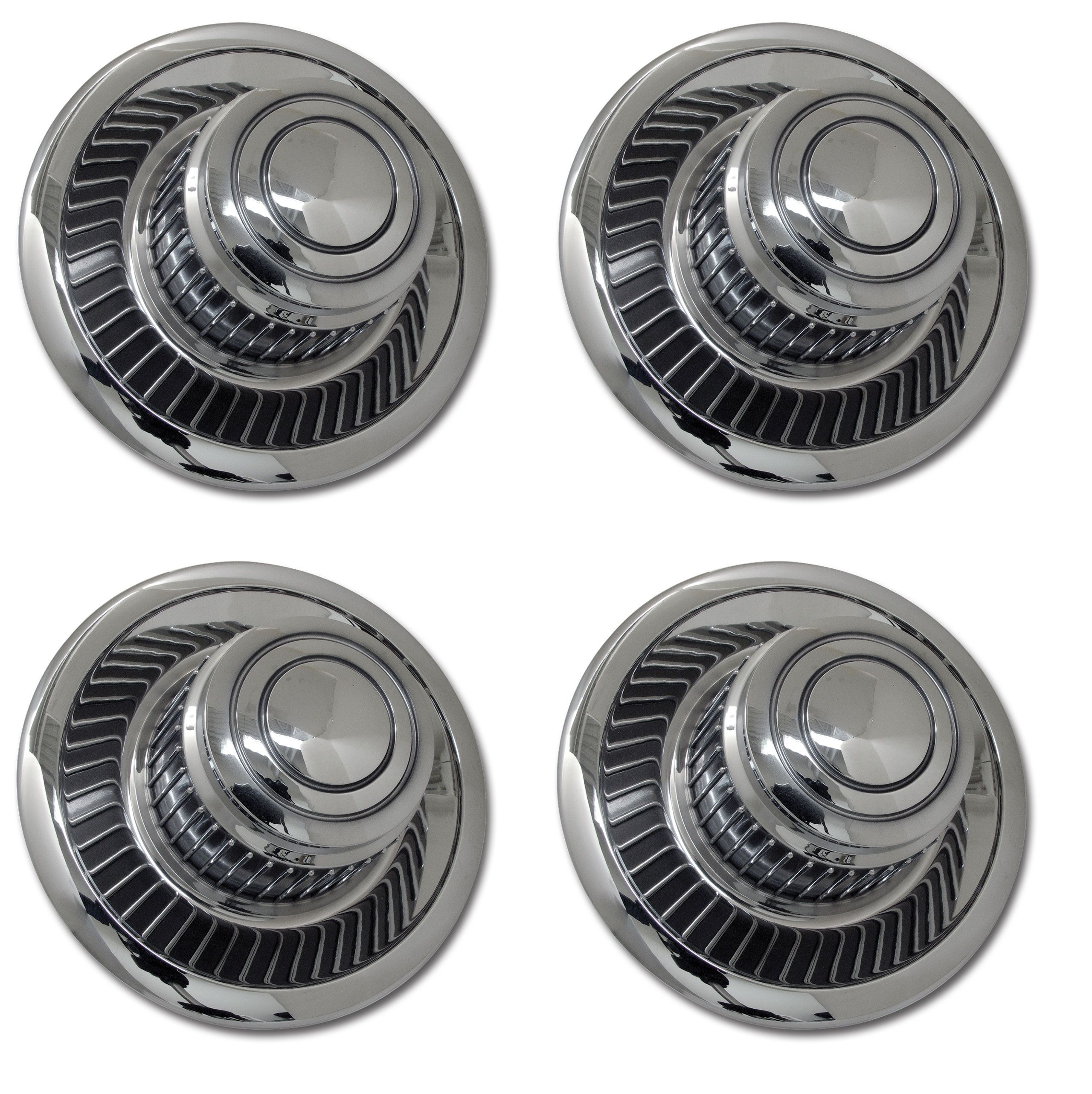 Rallye Wheel Hubcap Set Replacement 4 Piece Set For 1968-1982 Corvette