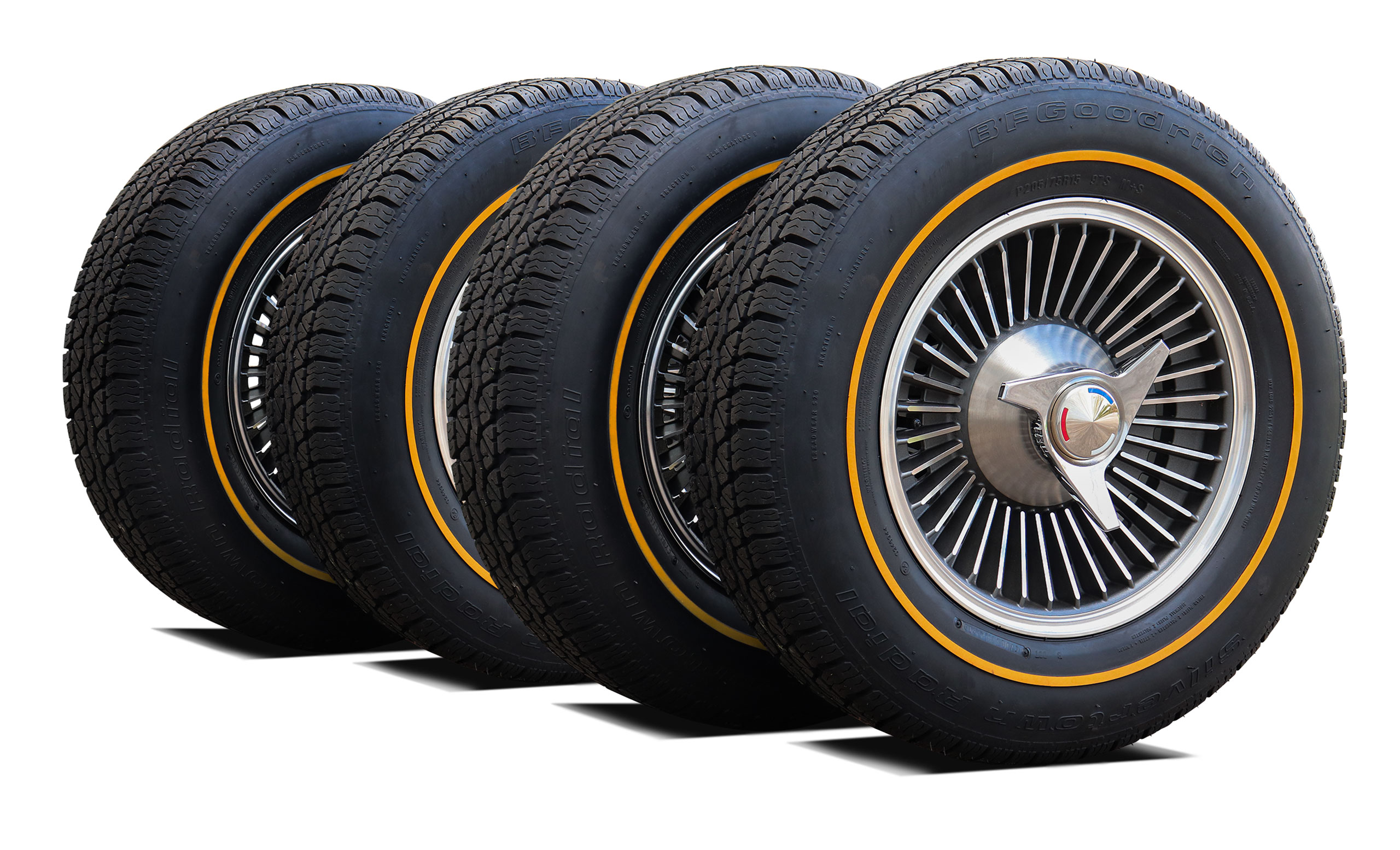 Direct-Bolt Knockoff Wheel & Tire Pkg For 1966 Corvette