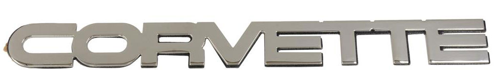 Emblem Rear Corvette Polished Stainless Steel For 1984-1990 Corvette