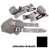 1986-1996 C4 Corvette Black Lap & Shoulder Seat Belts Single Retractor