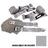 1986-1987 C4 Corvette Silver Lap & Shoulder Seat Belts Single Retractor