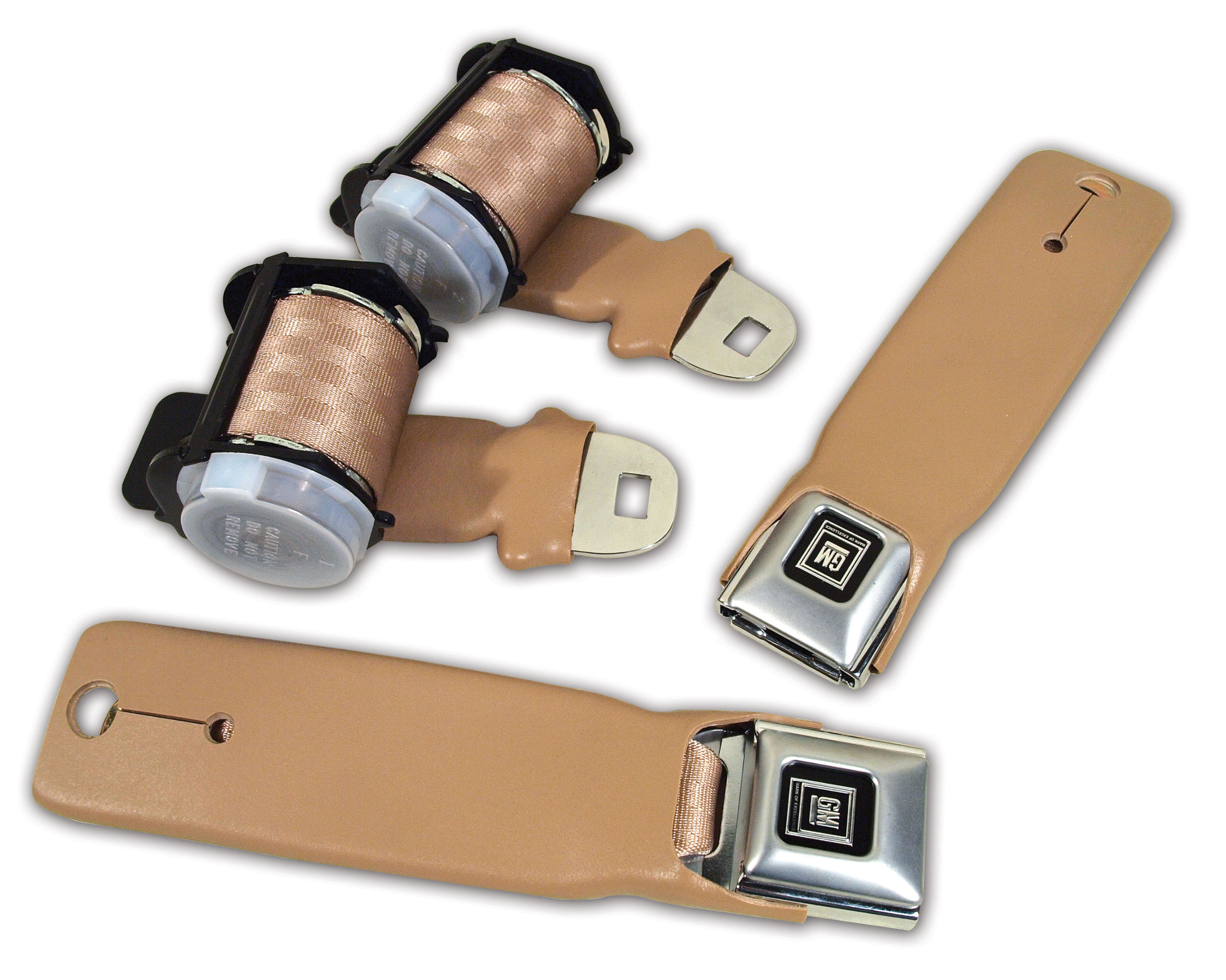 1972-1977 Corvette C3 Seat Belts- Retractable Lap - Saddle CA-41573 